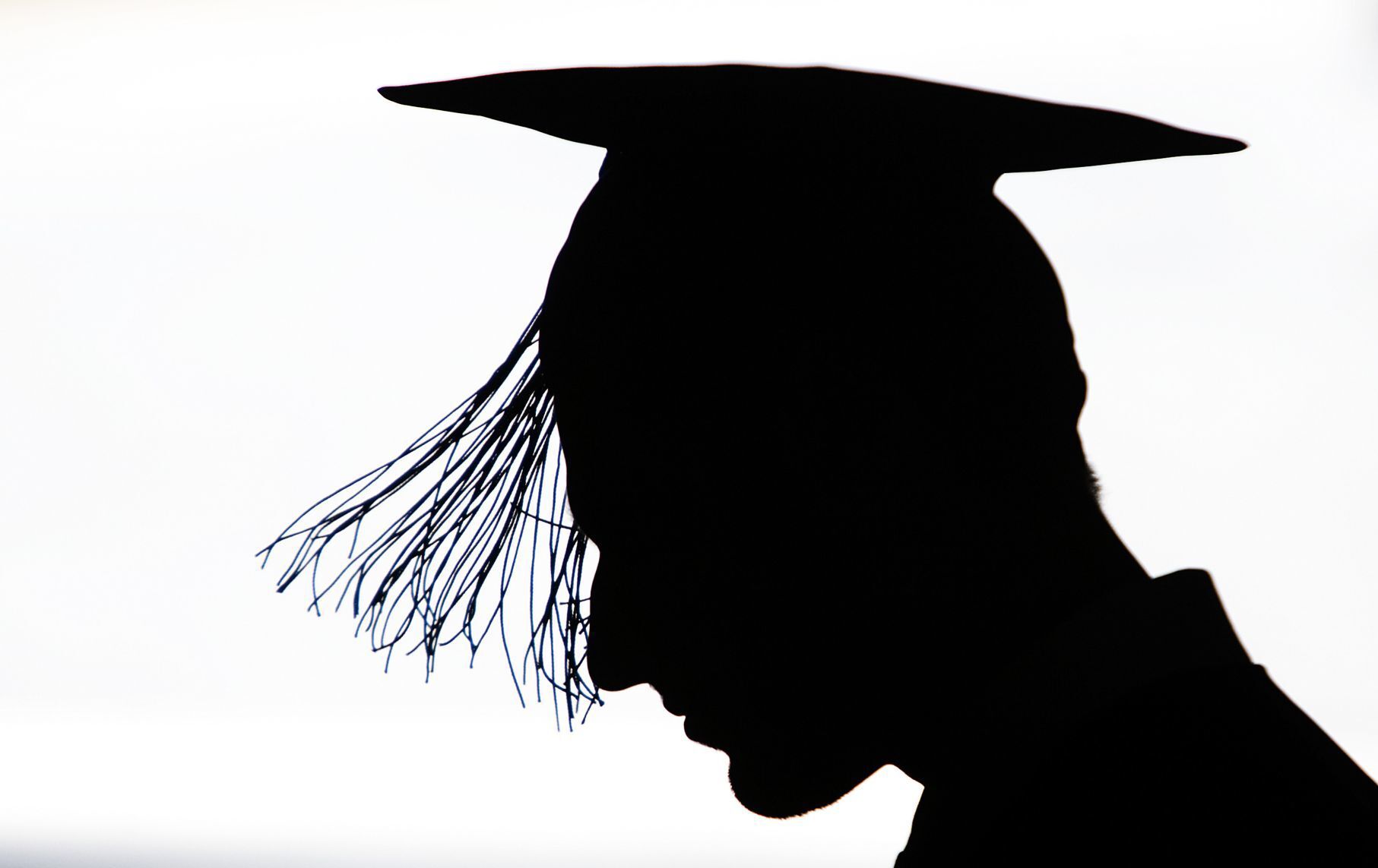 College generic graduation commencement grad in profile